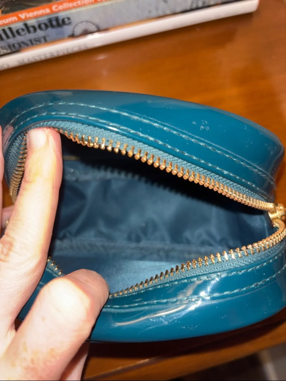 Tory Burch glossy teal